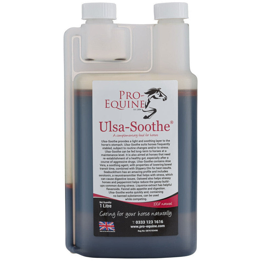 Pro-Equine Ulsa-Soothe – Gastric & Digestive Supplement for Horses, 1 Litre
