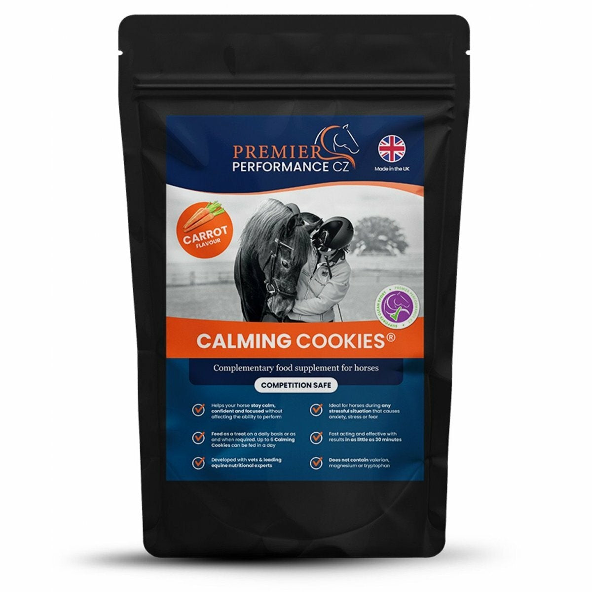 Premier Performance Calming Cookies – Carrot, Pack of 10, Horse Calmer