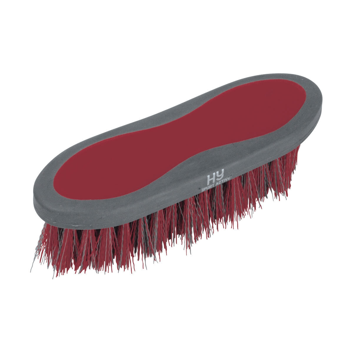 Hy Sport Active Dandy Brush – Burgundy, 20.5 x 6.2cm Stiff Bristle