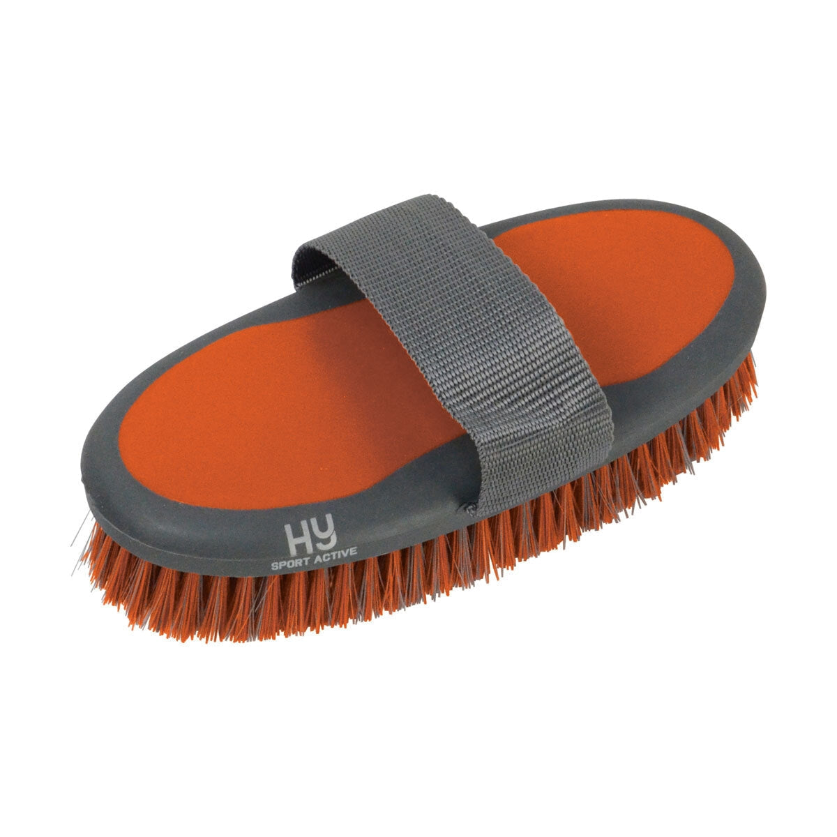 Hy Sport Active Body Brush – Terracotta Orange, 20 x 9.5cm Soft Grooming Brush