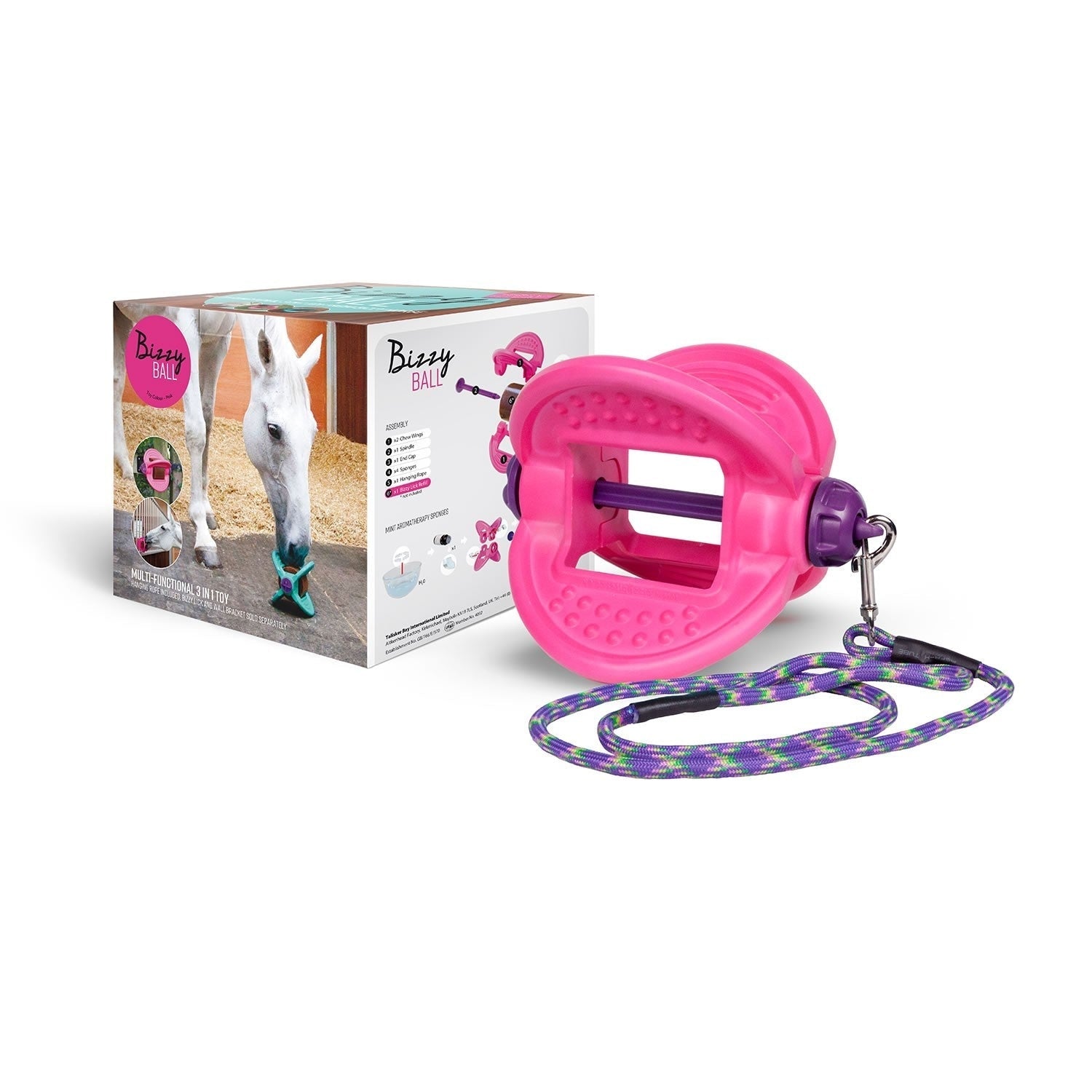 Likit Bizzy Bite Holder – Pink, Stable Boredom Toy for Horses