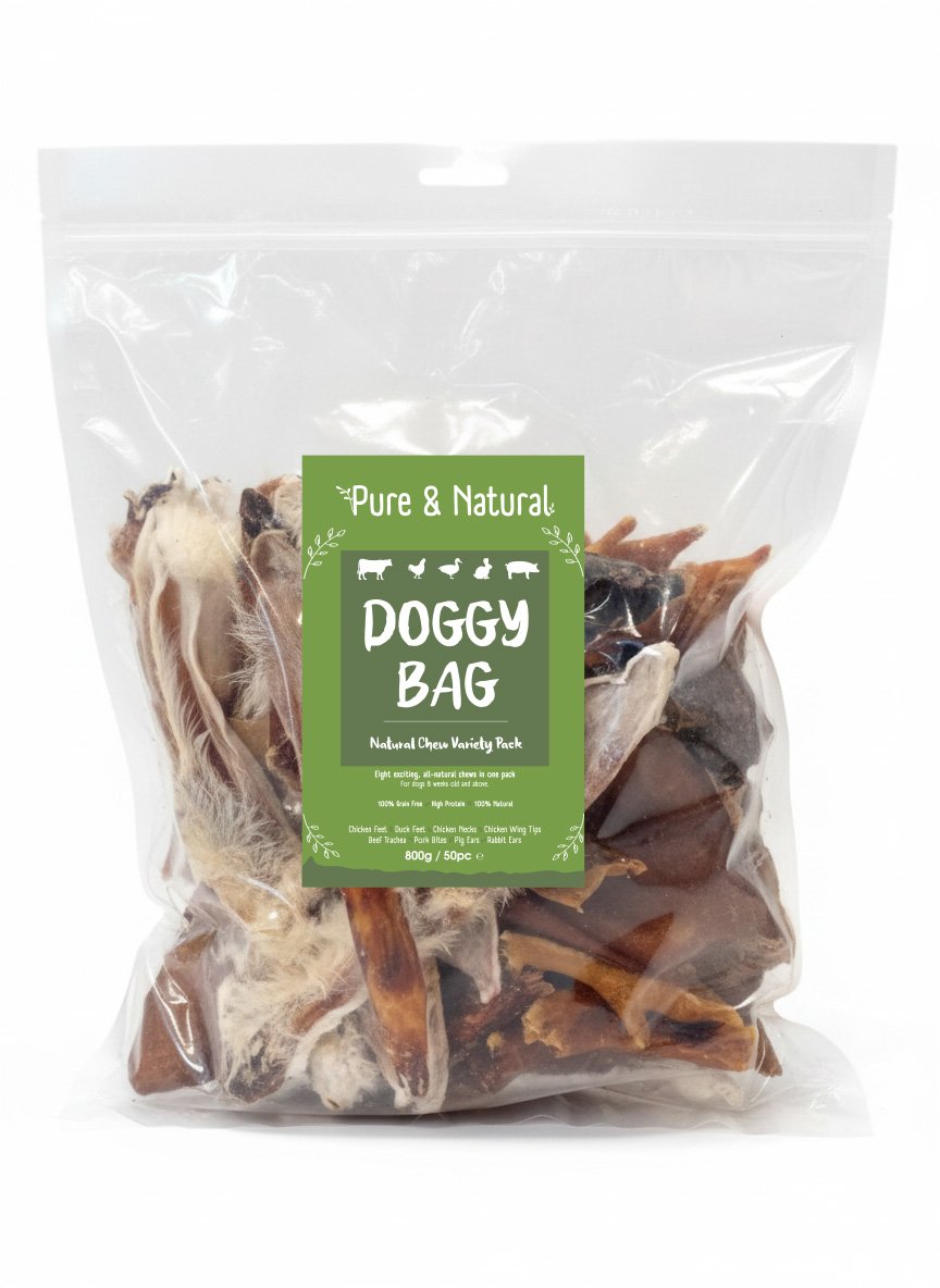 Pure & Natural Doggy Variety Bag 50pcs – Mixed 100% Natural Treat Selection
