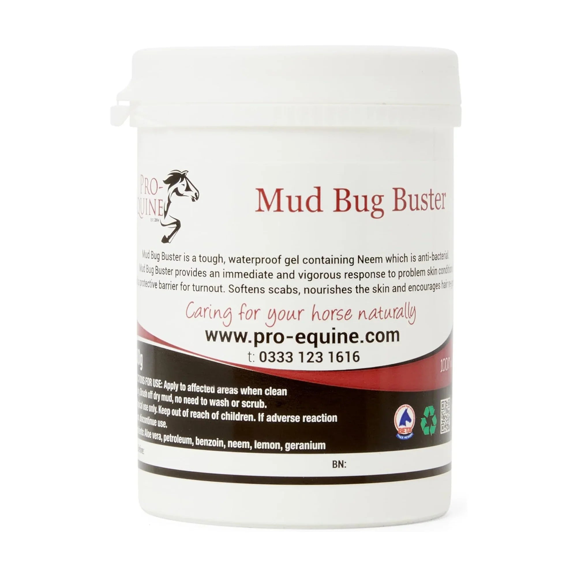 Pro-Equine Mud Bug Buster 300g – Tough Waterproof Antibacterial Barrier Ointment