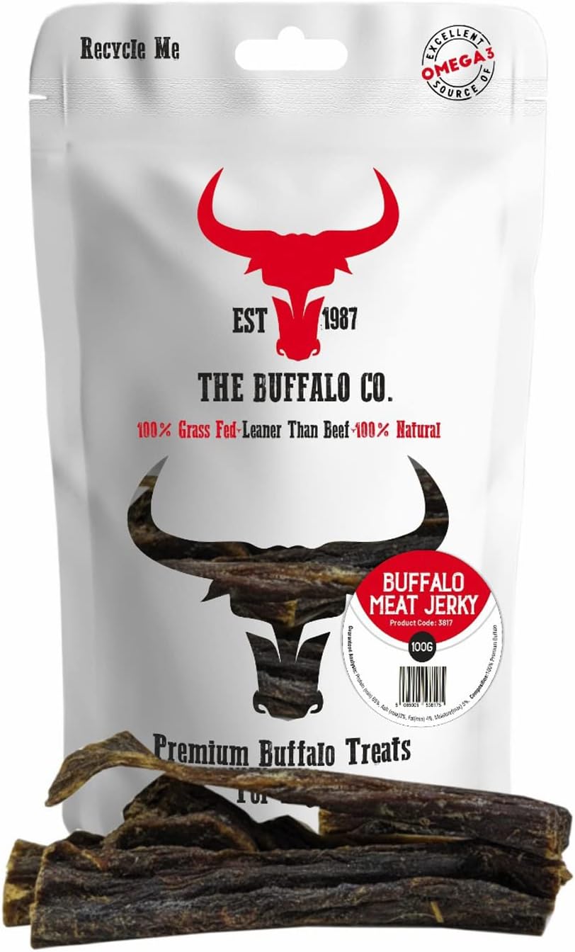The Buffalo Co. Buffalo Meat Jerky – 100g Natural Dog Treats