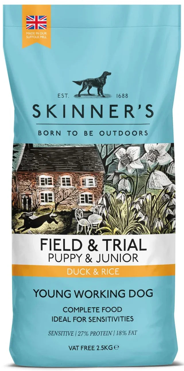 Skinners Puppy & Junior Duck & Rice Dry Dog Food – 2.5kg