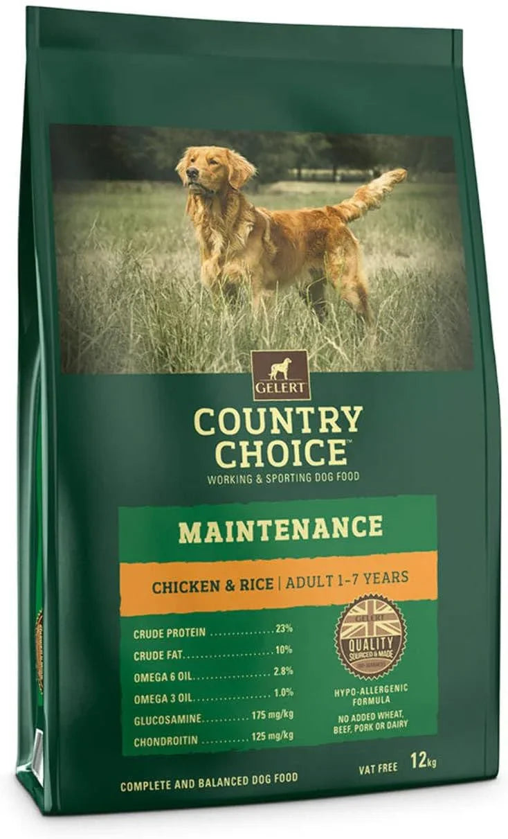 Gelert Country Choice Maintenance Chicken and Rice – 12kg Dog Food