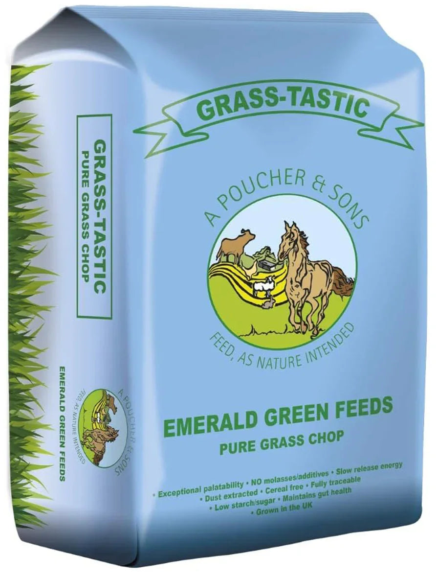 Emerald Green Feeds Grass-Tastic Horse Feed – Grass Chop for Horses(12.5kg)