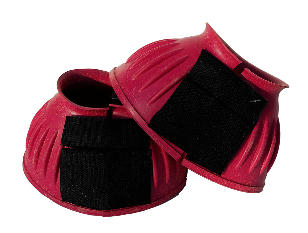 Snowhill Rubber Over-Reach Boots – Large, Raspberry, Double Touch-Tape Closure