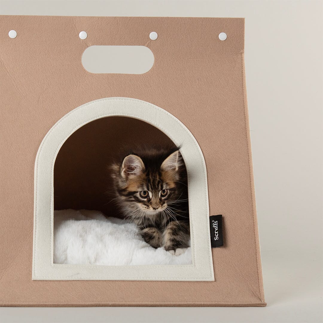 Scruffs Stockholm Felt Bag Cat Bed L40cm x W45cm x H40cm