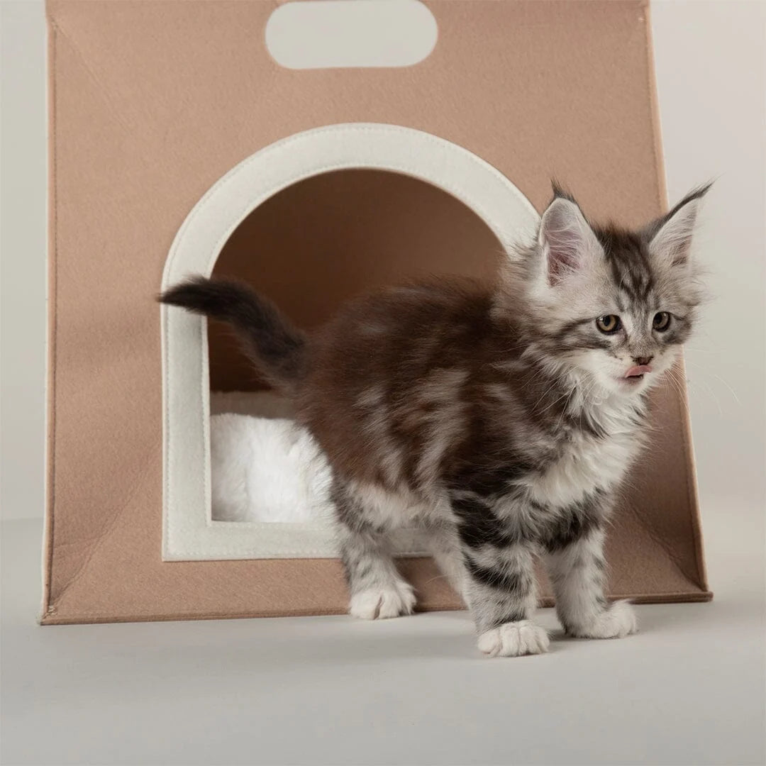 Scruffs Stockholm Felt Bag Cat Bed L40cm x W45cm x H40cm