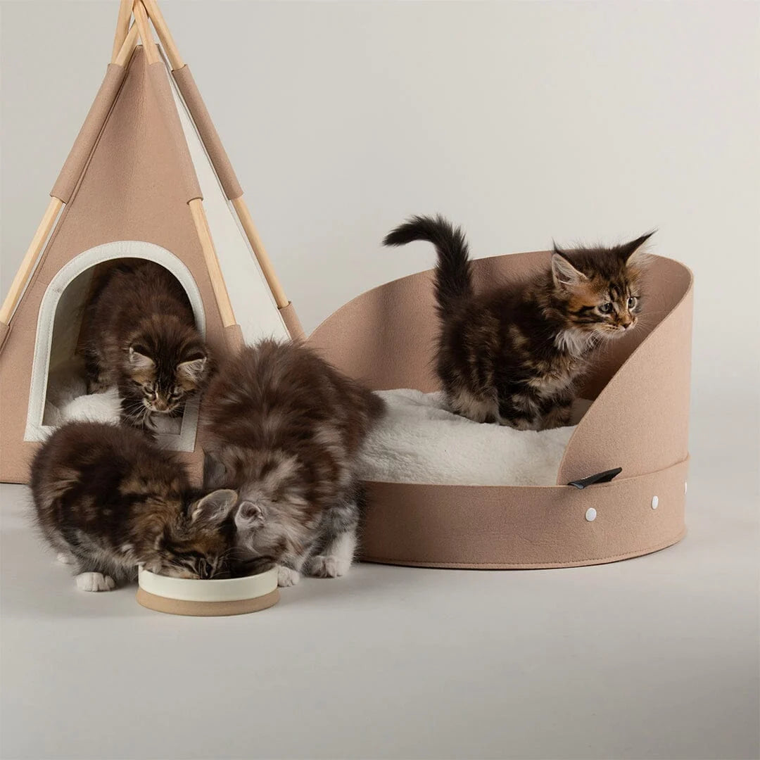 Scruffs Stockholm Felt Round Cat Bed L27cm x W44cm x D44cm