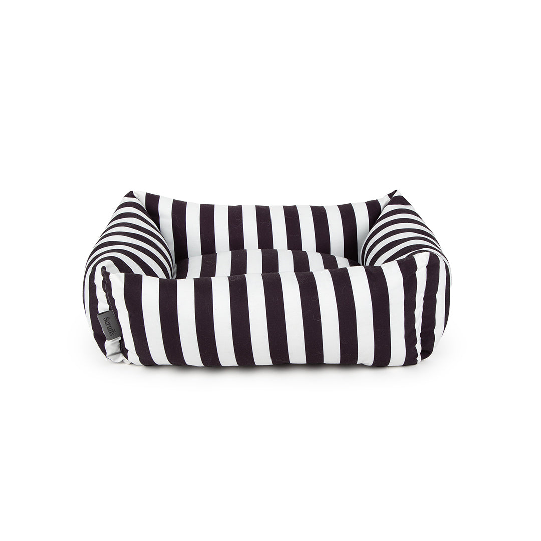 Scruffs Amalfi Box Bed Extra Large Black Stripe 90 x 70 x 18cm