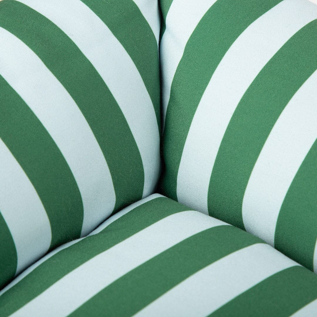 Scruffs Amalfi Box Bed – Green Stripe, Extra Large 90 x 70 x 18cm