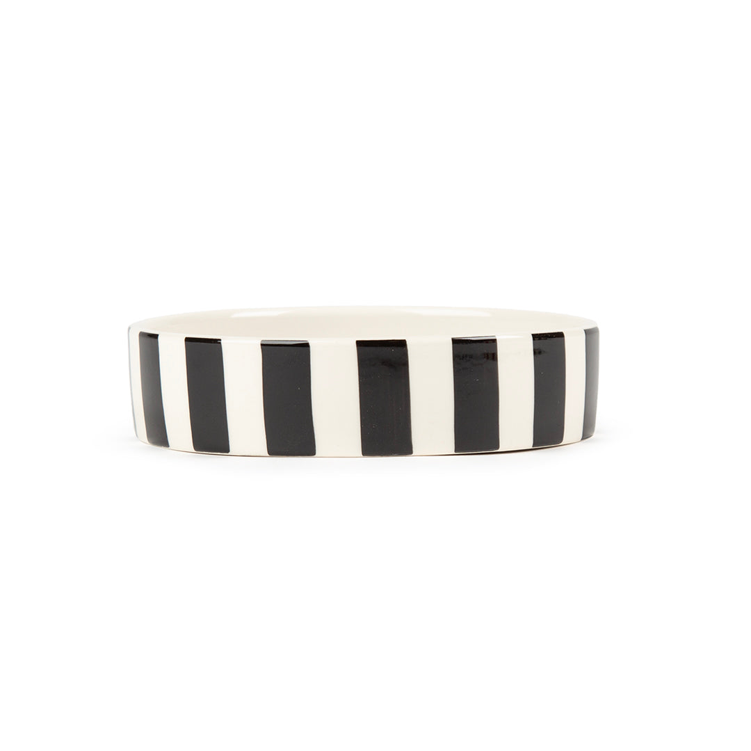 Scruffs Amalfi Stripe Food Bowl 15cm Black
