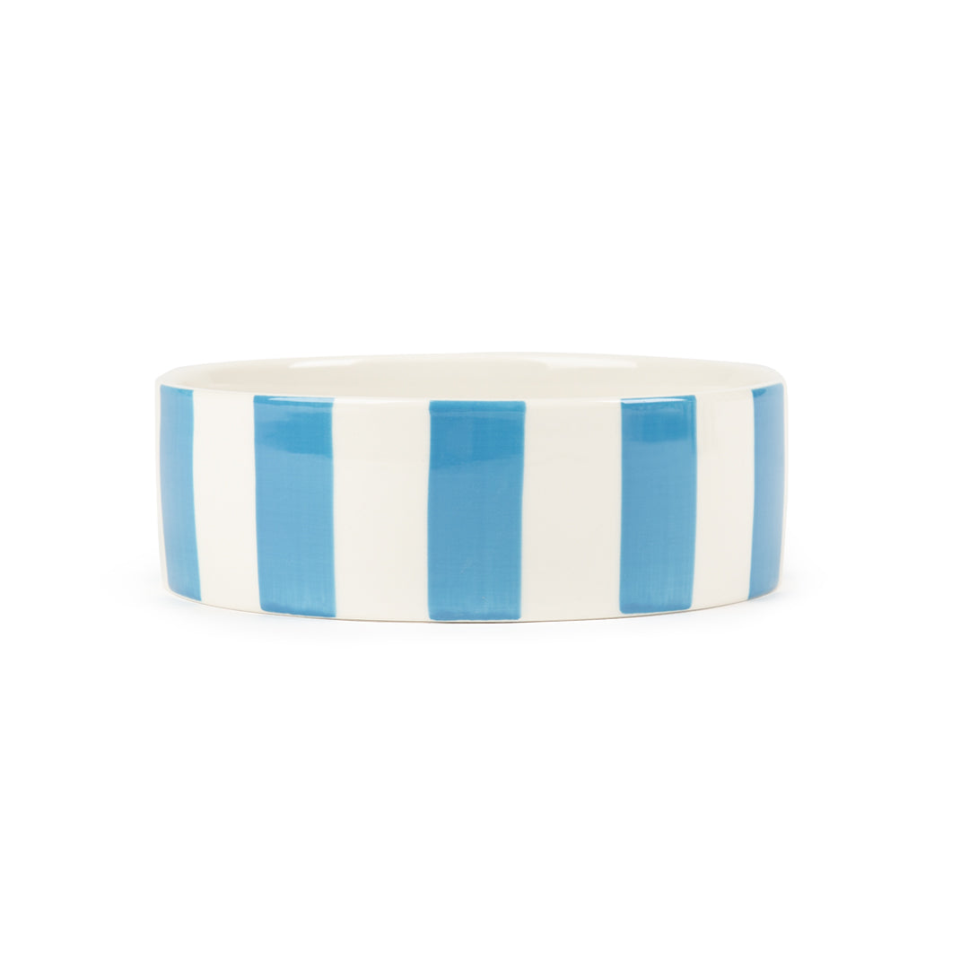 Scruffs Amalfi Stripe Food Bowl 13cm Blue for Dogs