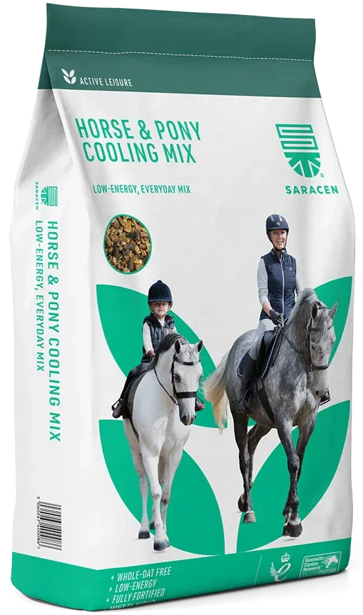 Saracen Horse & Pony Cooling Mix – Low Energy, Oat-Free Feed for Horses (20kg)