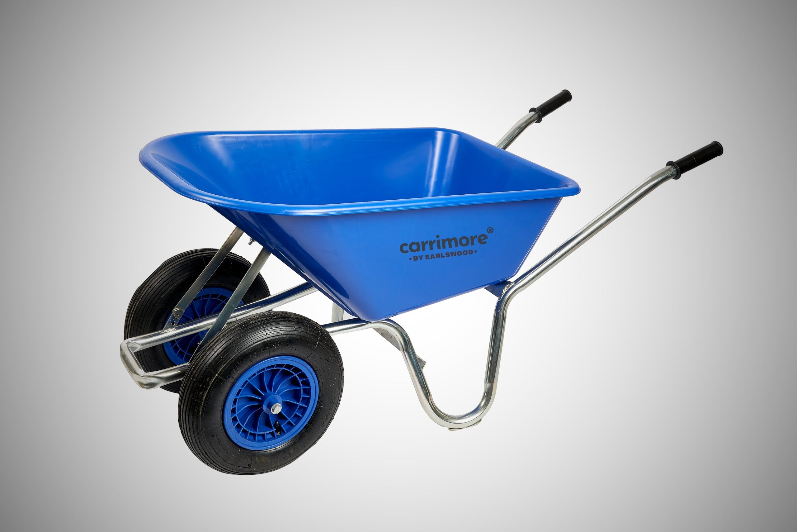 Earlswood Carrimore 120l Dual Wheel Stable Barrow Heavy Duty Blue