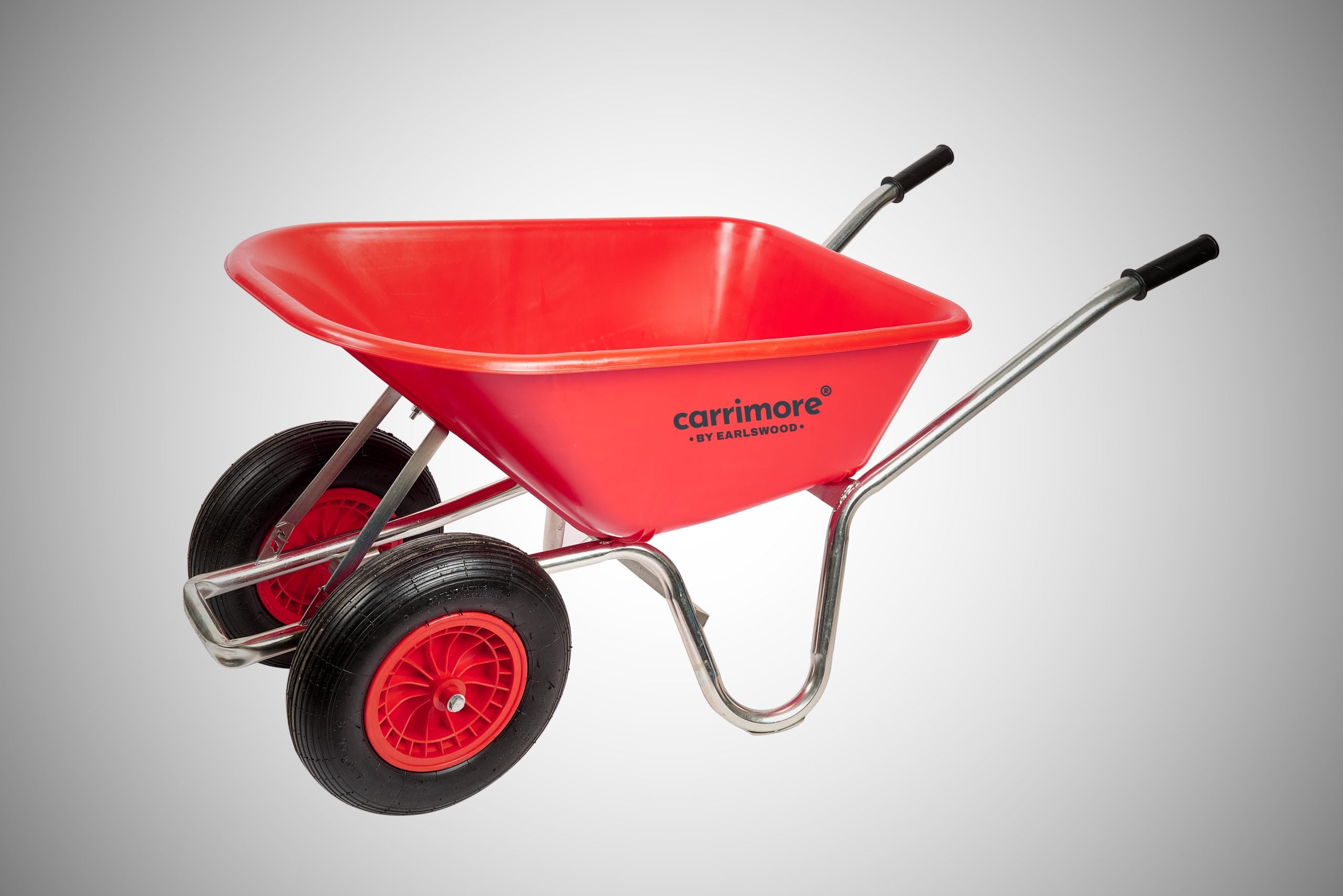 Earlswood Carrimore 120l Dual Wheel Stable Barrow Heavy Duty Red