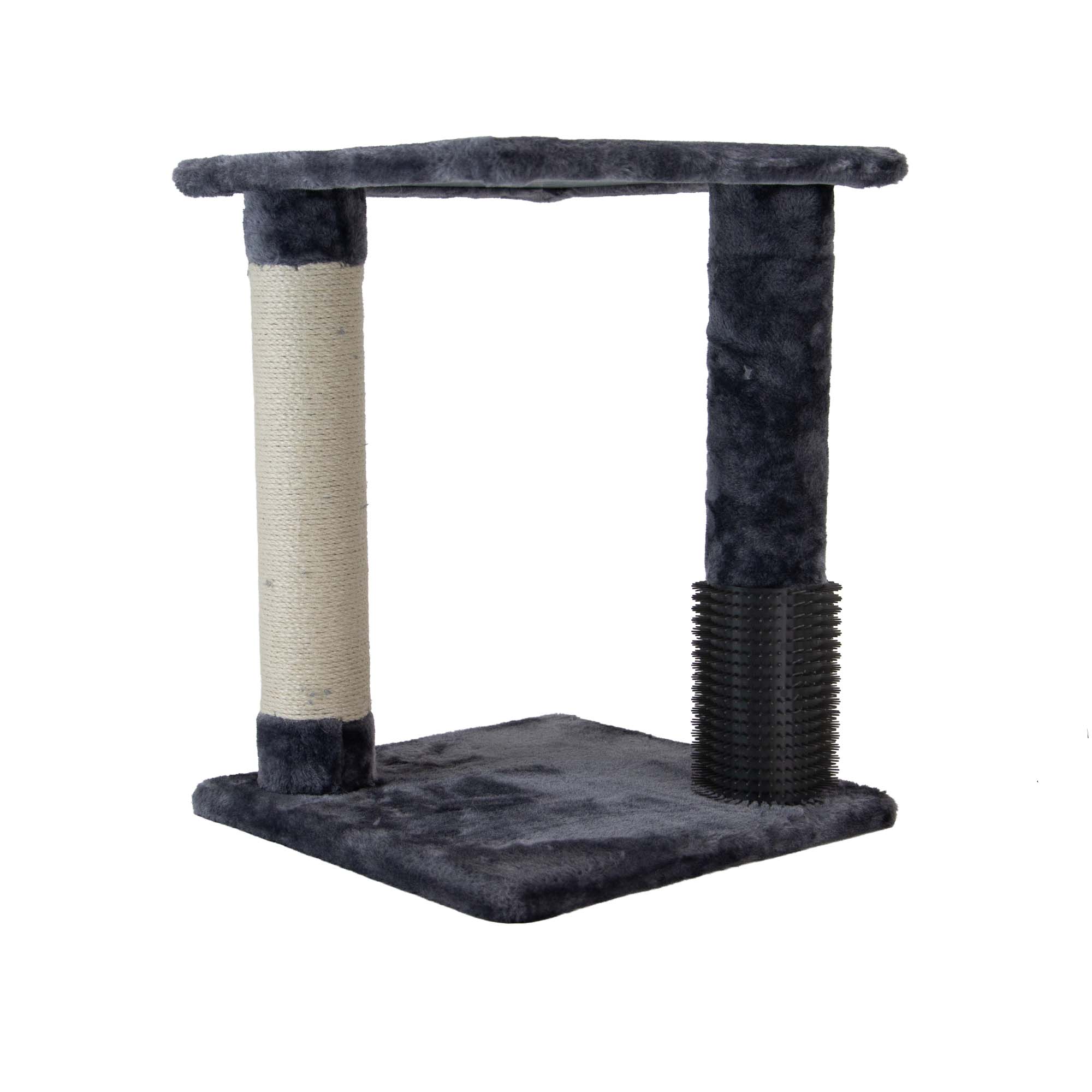Ancol 2 pillar cat scratch post with a sisal pillar, grooming brush and top platform