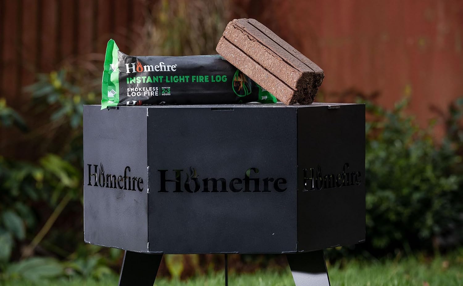 Homefire Instant Light Fire Logs – Smokeless, 2-3 Hour Burn, Pack of 10 Special Offer