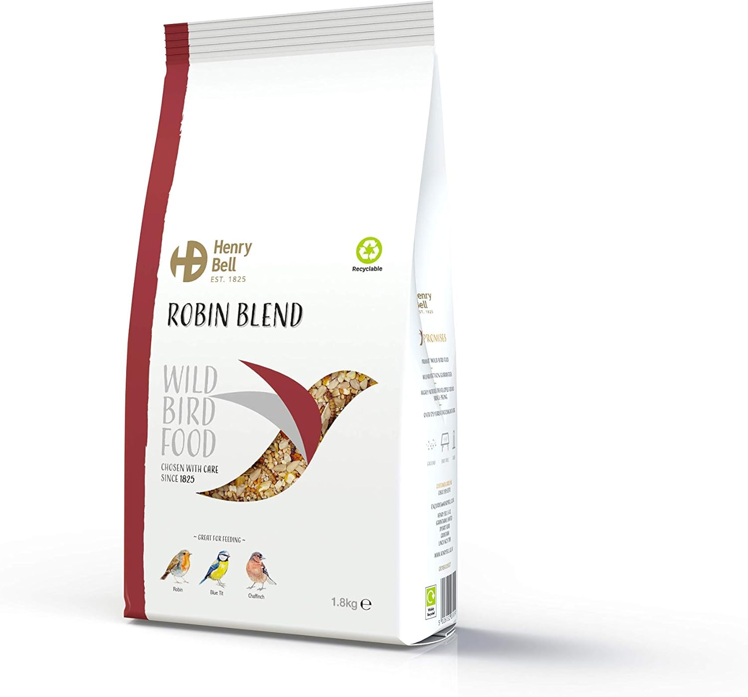 Henry Bell Essentials Pre Filled Robin Blend Feeder Bird Food Feeder Ready to Hang Wild Birds  1.8kg