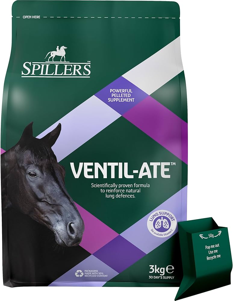 SPILLERS Ventil-Ate 3kg Respiratory Supplement for Horses and Ponies, Supports Natural Lung Health