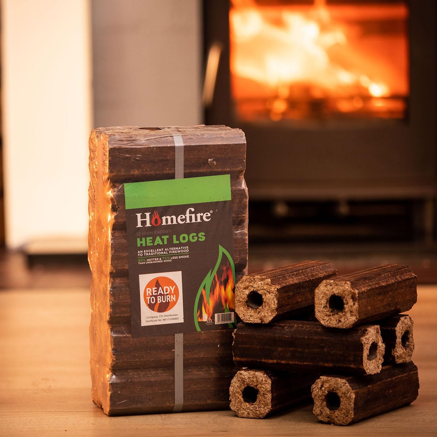 Homefire Heat Logs (Shimada) – Pack of 12