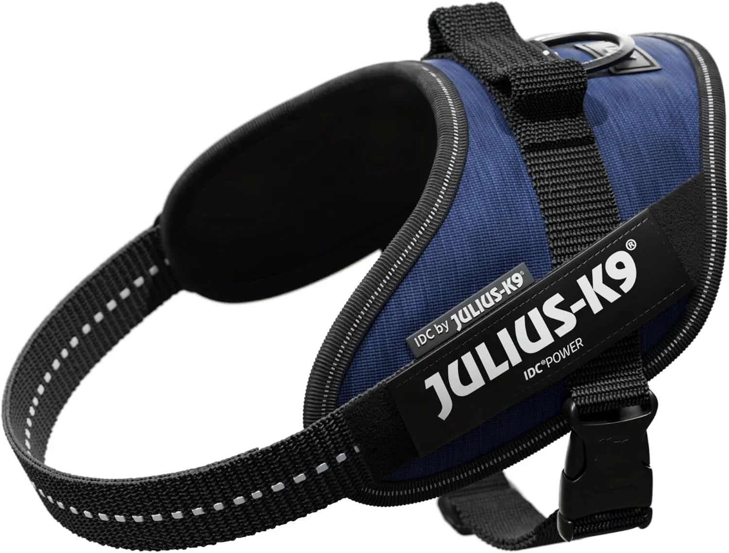 Julius-K9 IDC® Power Dog Puppy Harness – Strong, Adjustable & Reflective , Color Denim/Jeans Size Mini-Mini