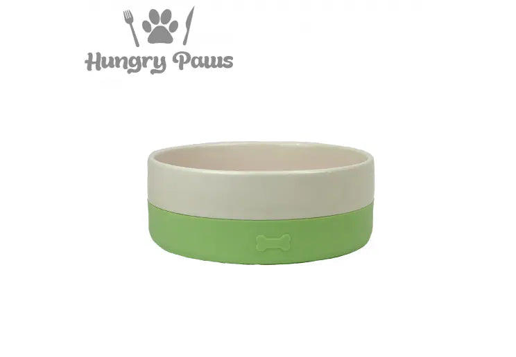 Ceramic Dog Bowl with Non-Slip Silicone Base – 1800ml