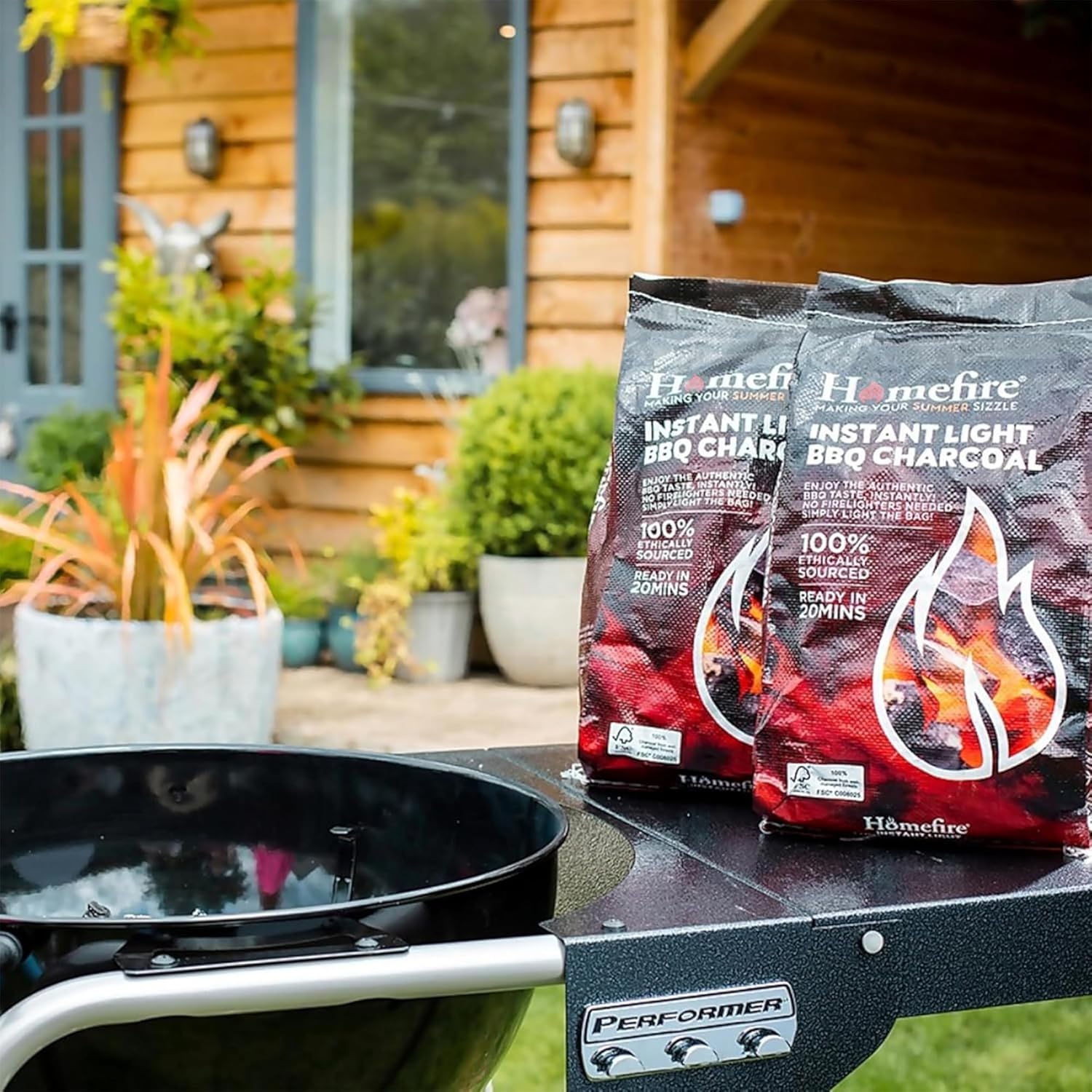 Homefire Instant Light Lumpwood Charcoal – 2 Pack