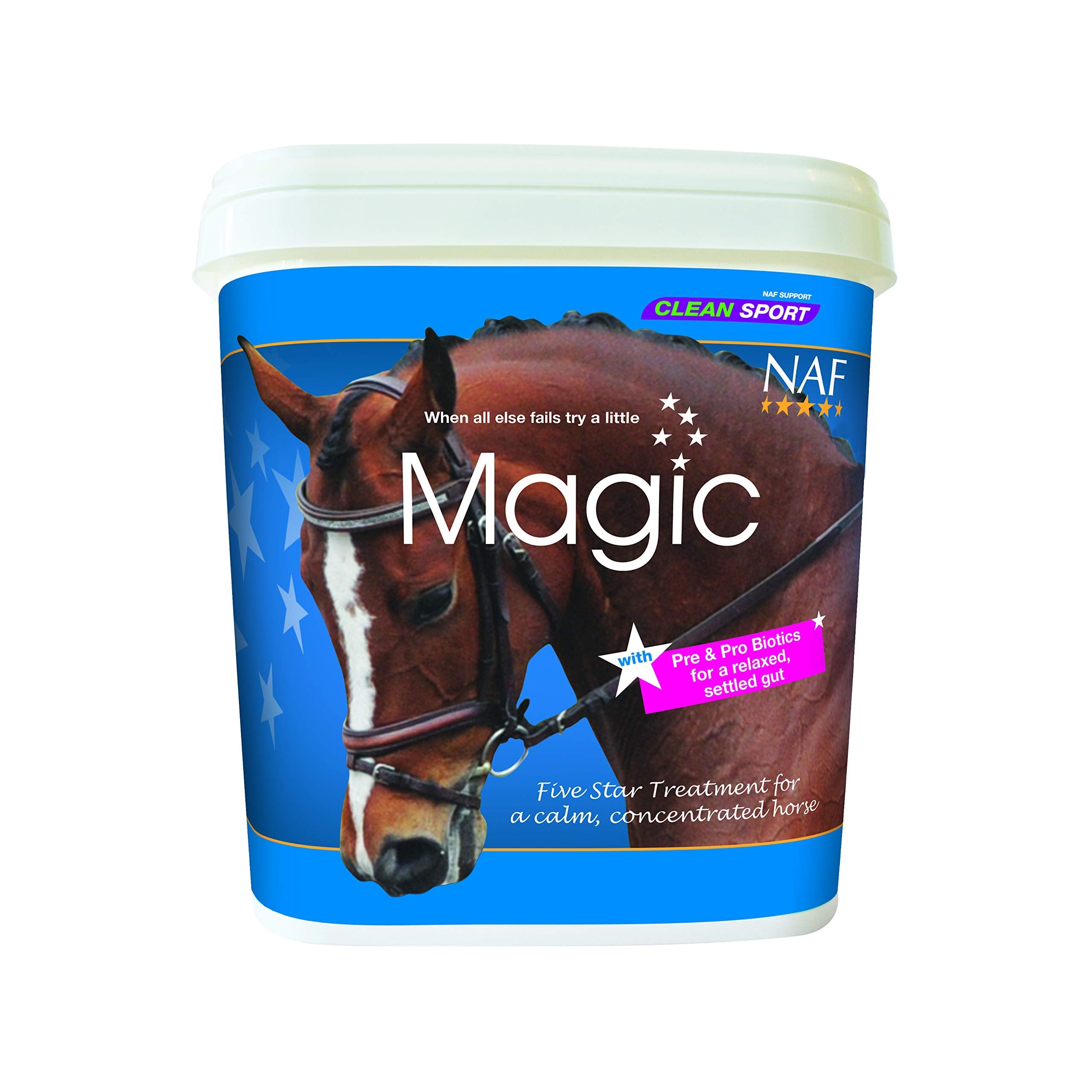 NAF Five Star Magic – Natural Calmer for Horses (Transparent, 3kg) - Animall