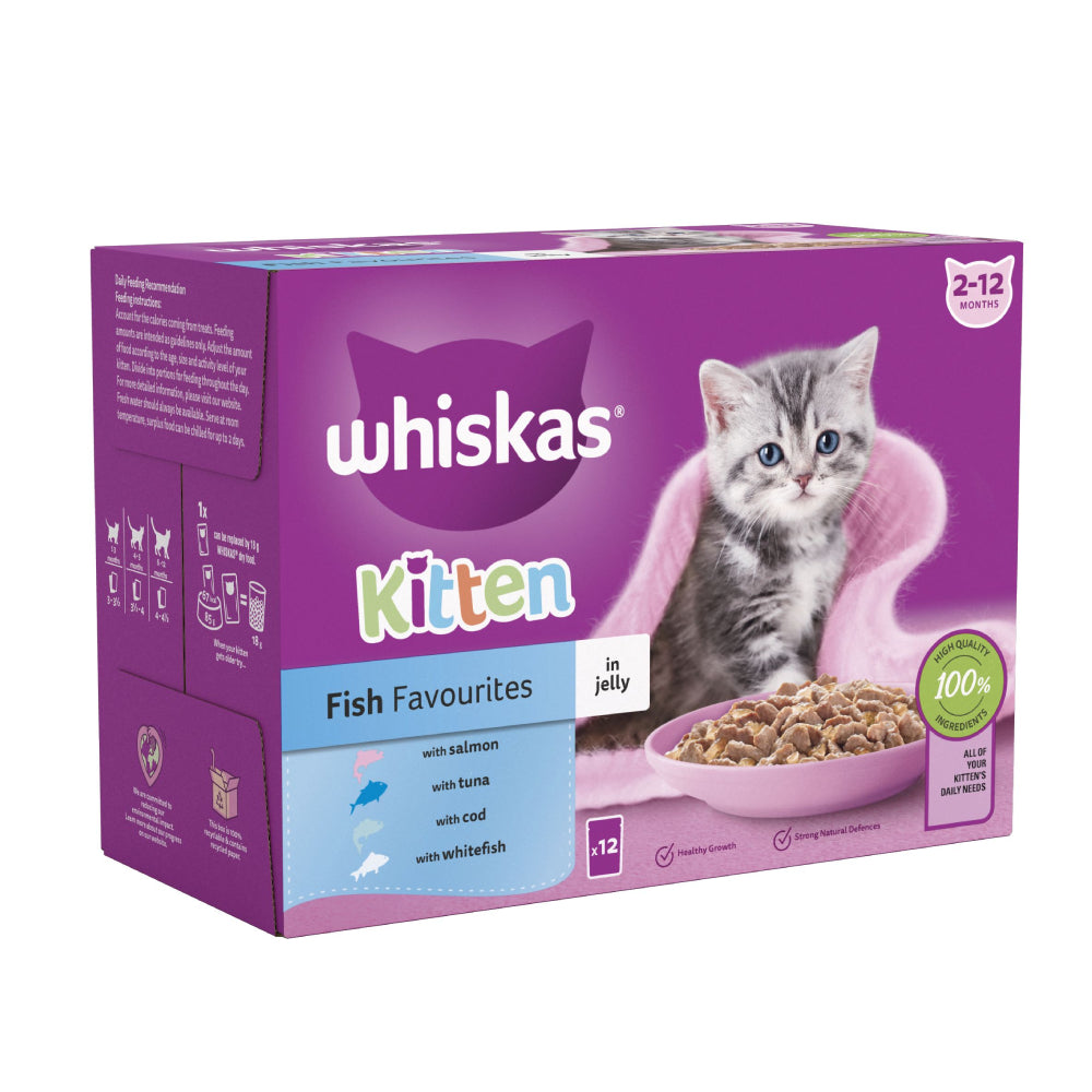 Whiskas Kitten 2-12 Months Poultry Feasts in Jelly – 40 x 85g Pouches