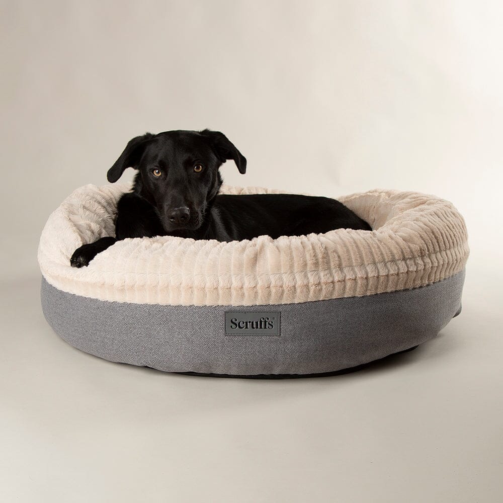 Scruffs Ellen Donut Bed – Grey, Extra Large 75 x 75 x 19cm