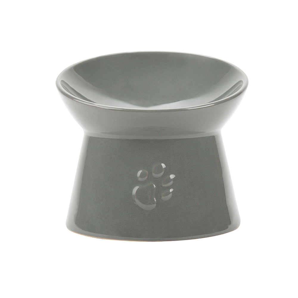 Scruffs Classic Raised Cat Feeder Bowl – Grey 12cm