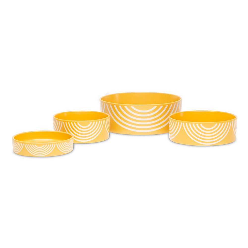 Scruffs Aztec Food Bowl 15cm Sunflower