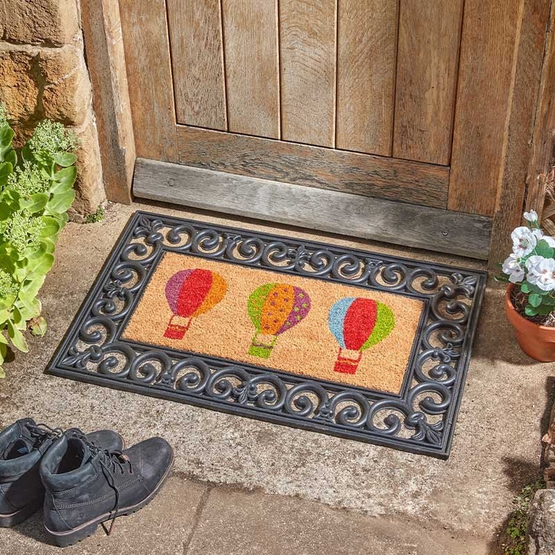 Smart Garden Balloons Decoir Insert Mat 23x53cm - Natural Coir Door Mat for Rubber Frame