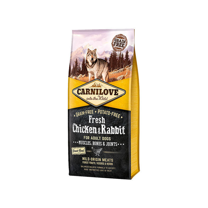 CARNILOVE Fresh Chicken & Rabbit Adult 12kg Dry Dog Food