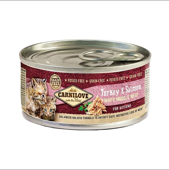 CARNILOVE Turkey & Salmon Kitten 100g Wet Kitten Food