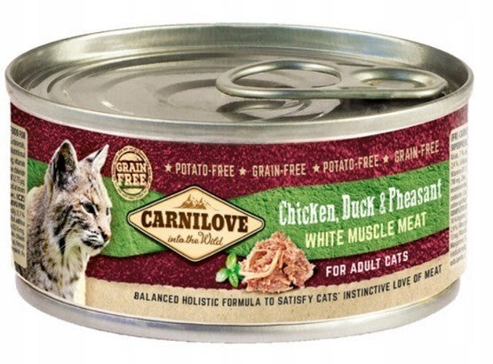 CARNILOVE Chicken, Duck & Pheasant Adult Cat 100g Wet Cat Food