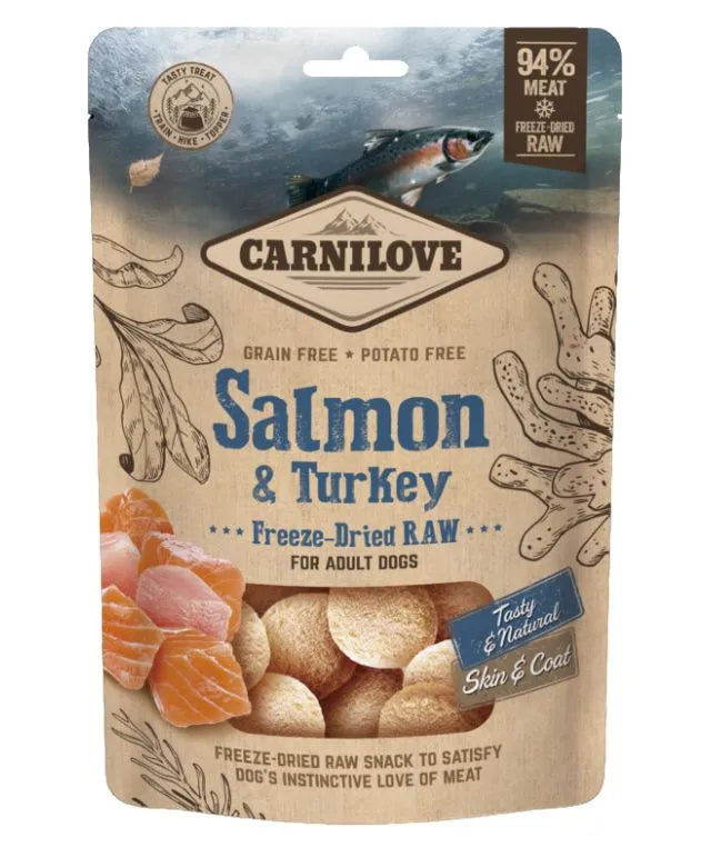 CARNILOVE Freeze Dried Raw Treats Salmon & Turkey Natural Pet Treat