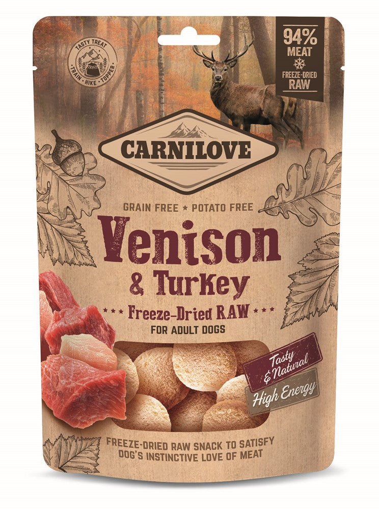 CARNILOVE Freeze Dried Raw Treats Venison & Turkey Natural Pet Treat