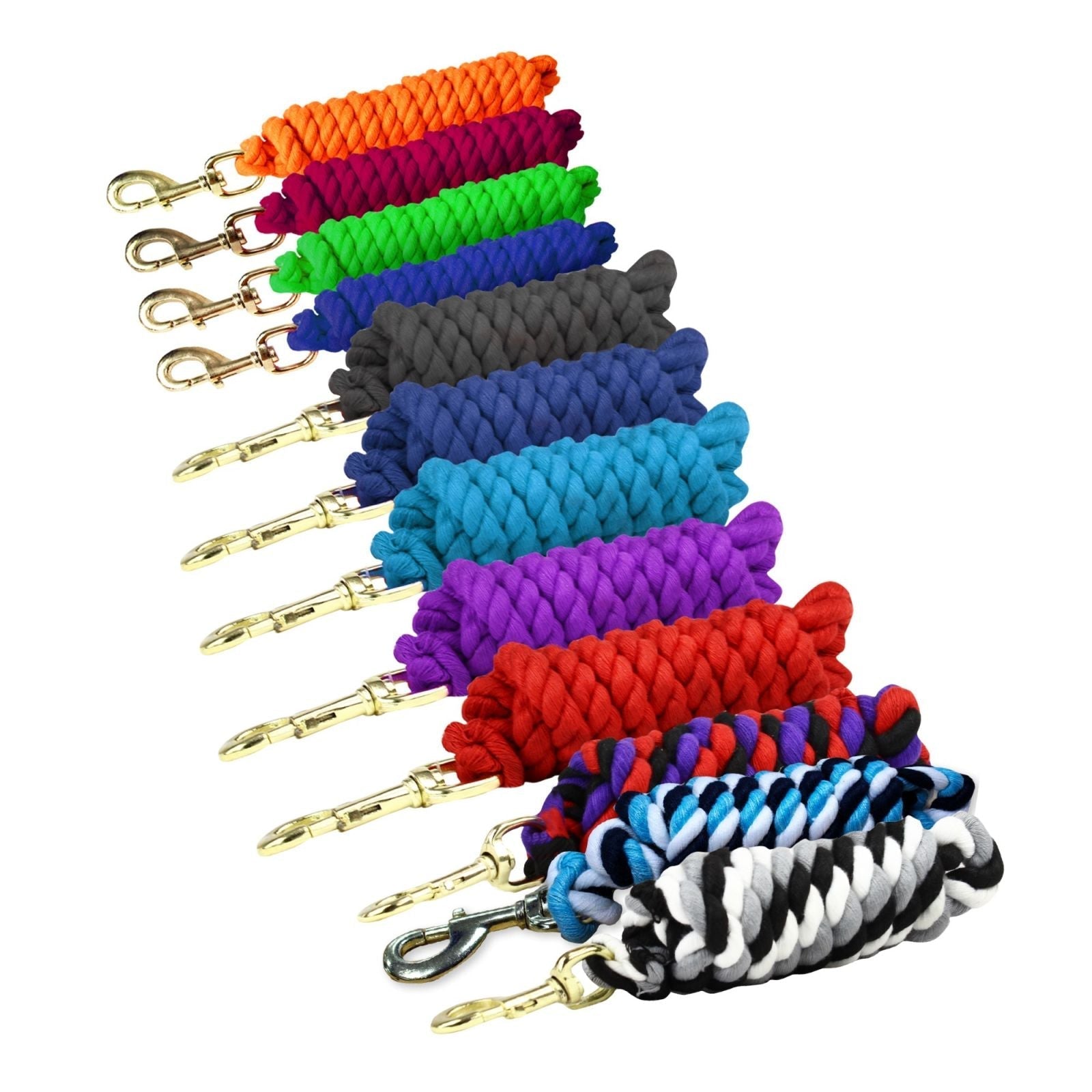 KM Elite Superfine Cotton Lead Rope – Royal Blue, 2m Soft Horse Leadrope