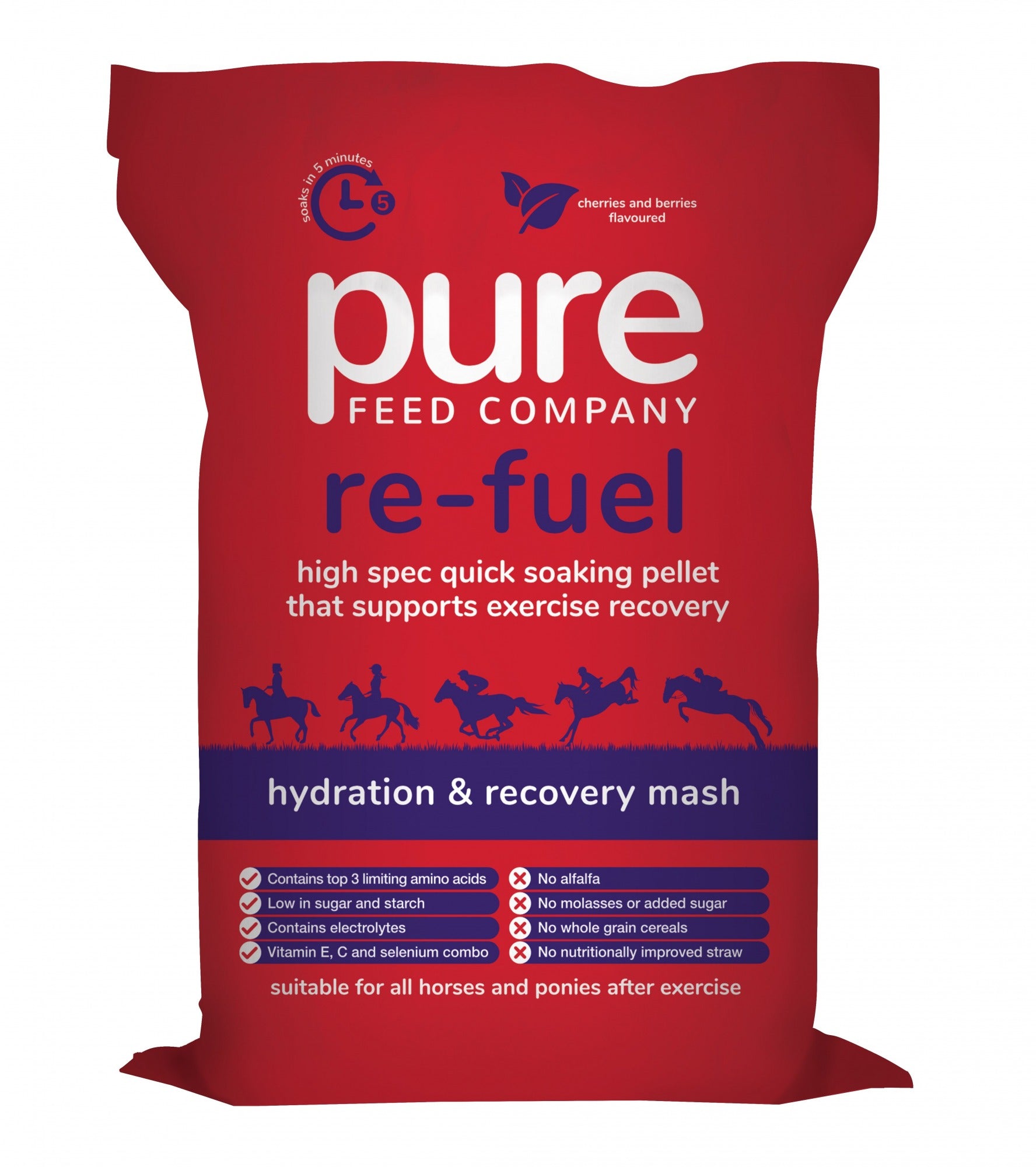Pure Feed Company Re-Fuel – 15kg (Post-Exercise Recovery Mash for Horses)