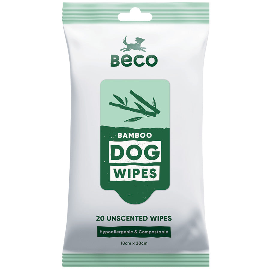 Beco Dog Wipes Unscented 20 Pack - Animall