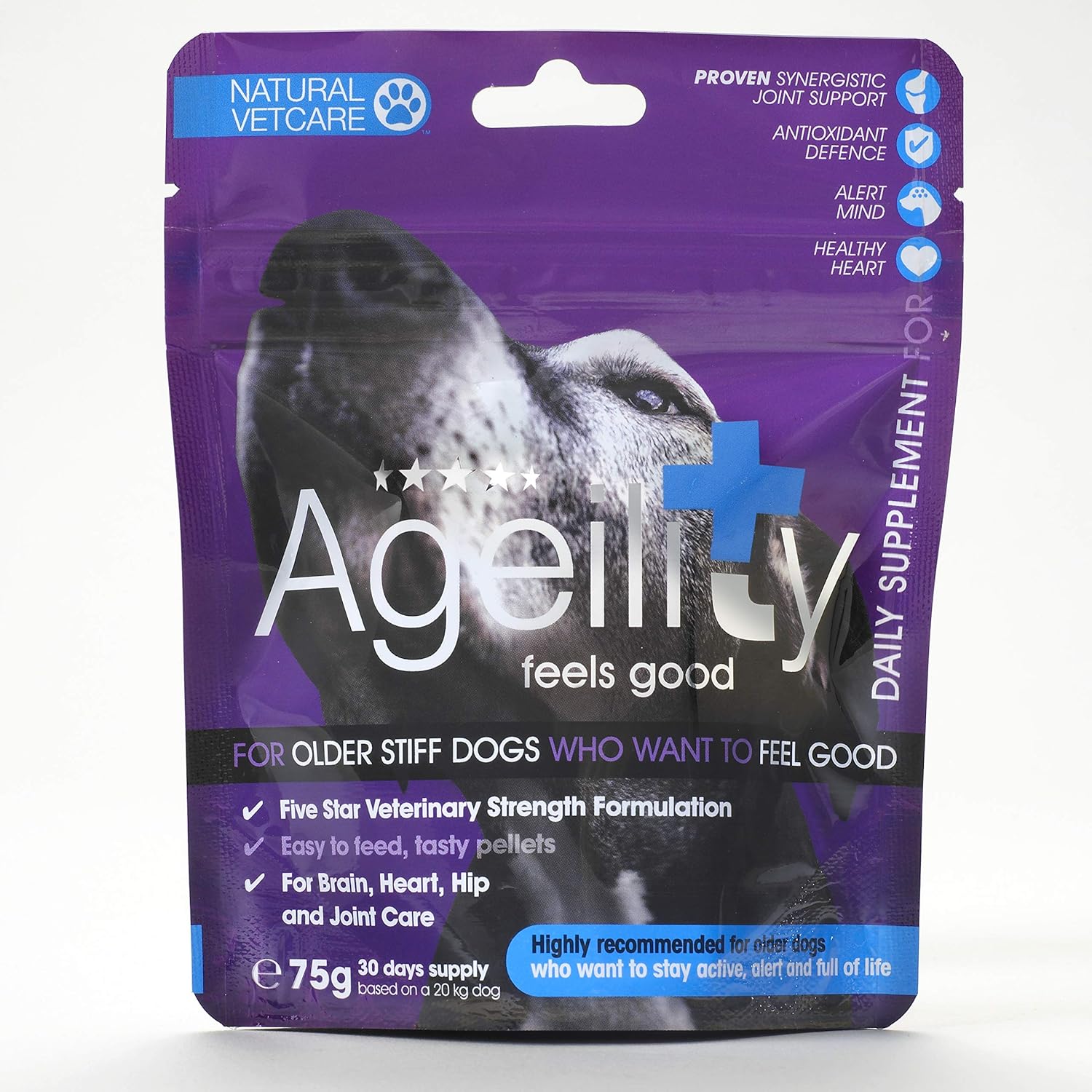 Natural VetCare Ageility Supplement for Senior Dogs (75g) - Animall