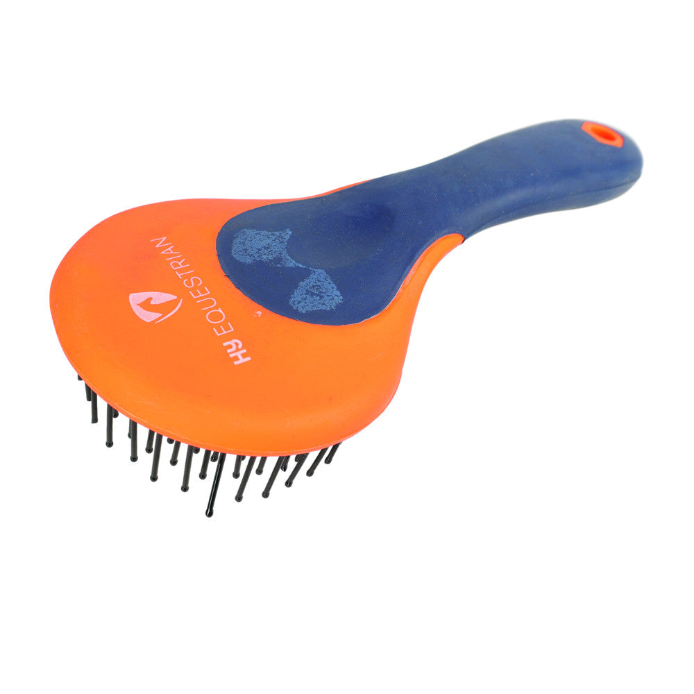 Hy Equestrian Pro Groom Mane & Tail Brush – Navy/Orange, Round Head Brush