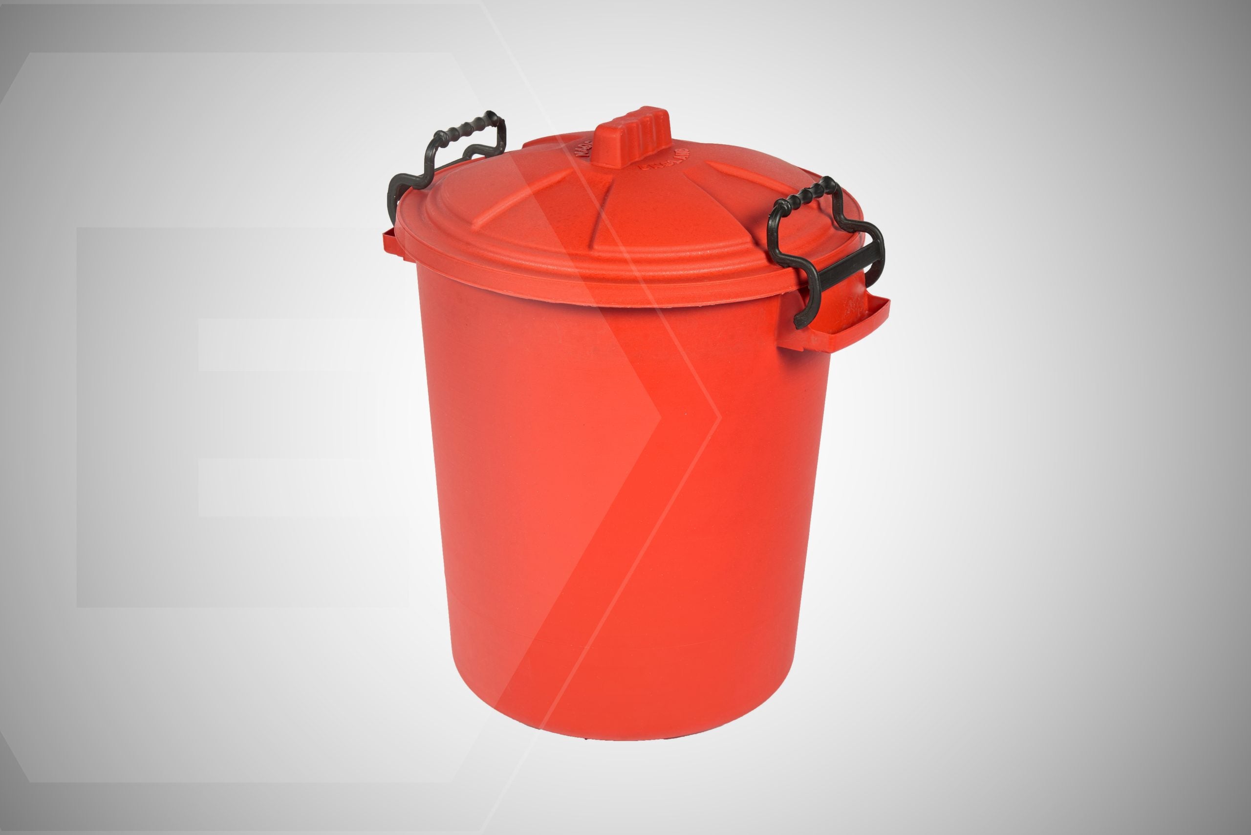 Earlswood 50 Litre Heavy Duty Dustbin & Lid Outdoor Waste Red