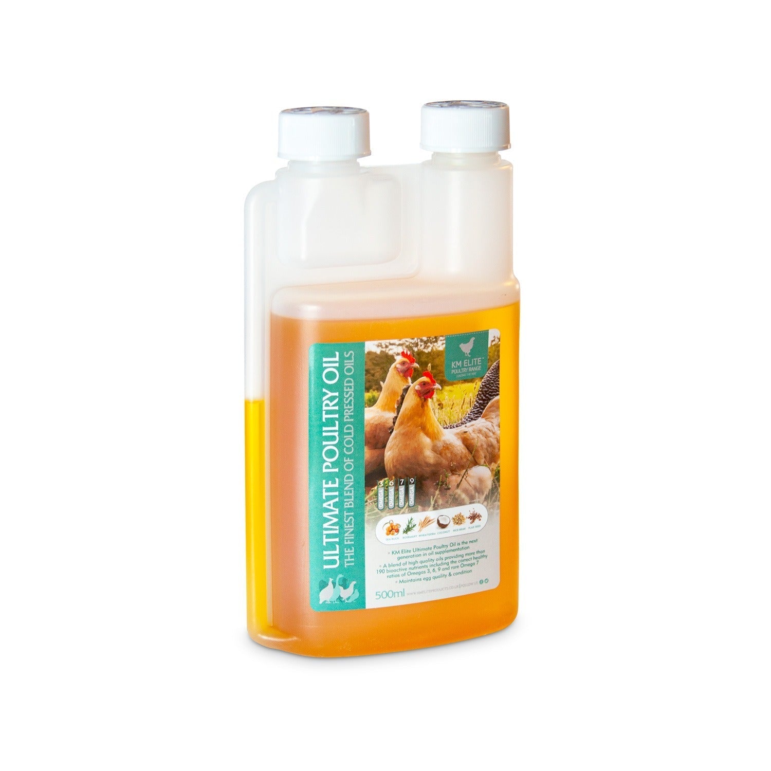 KM Elite Ultimate Poultry Oil – 500ml Omega Oil Supplement for Chickens