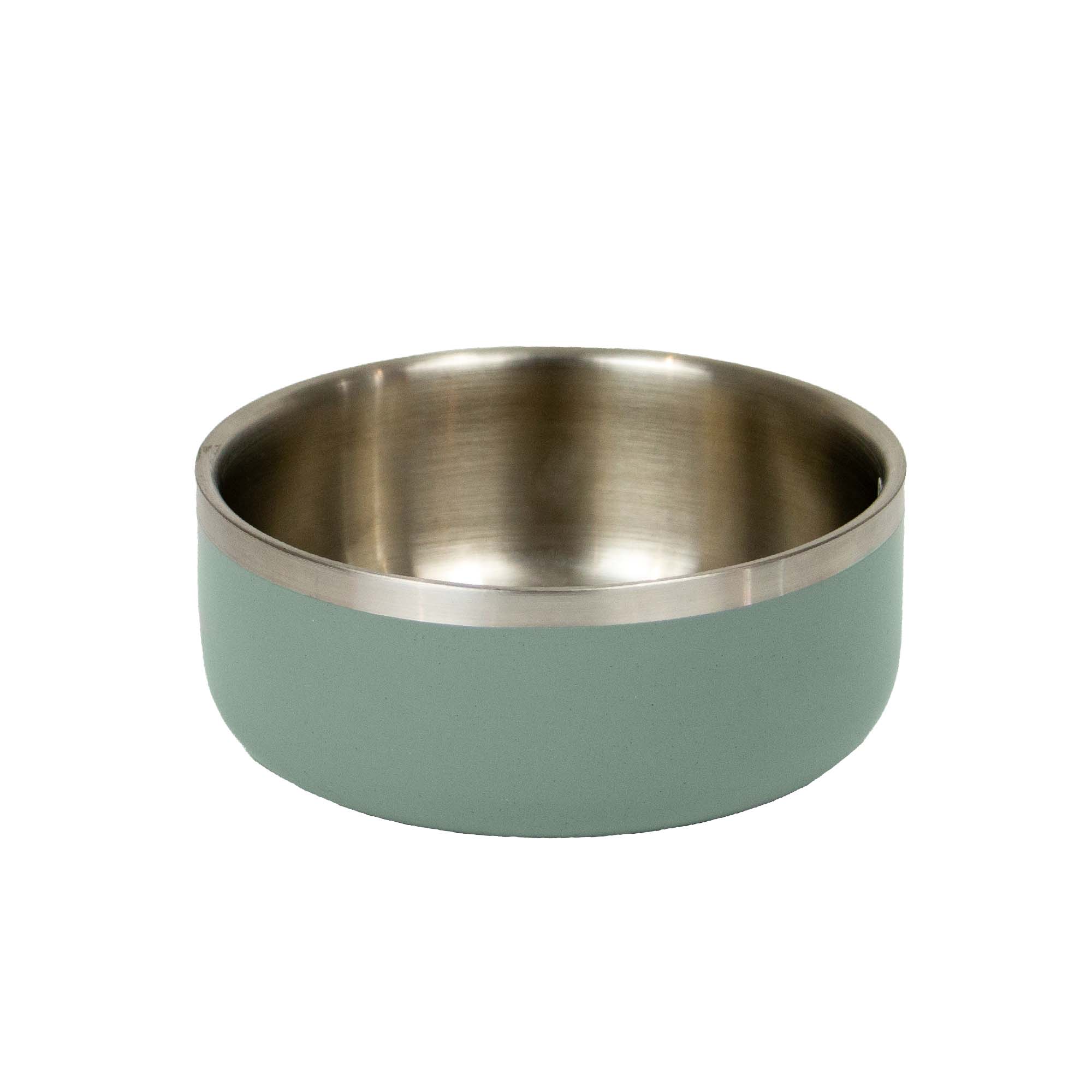 Ancol Sage double-walled stainless steel pet bowl, 1100ml, in sage green