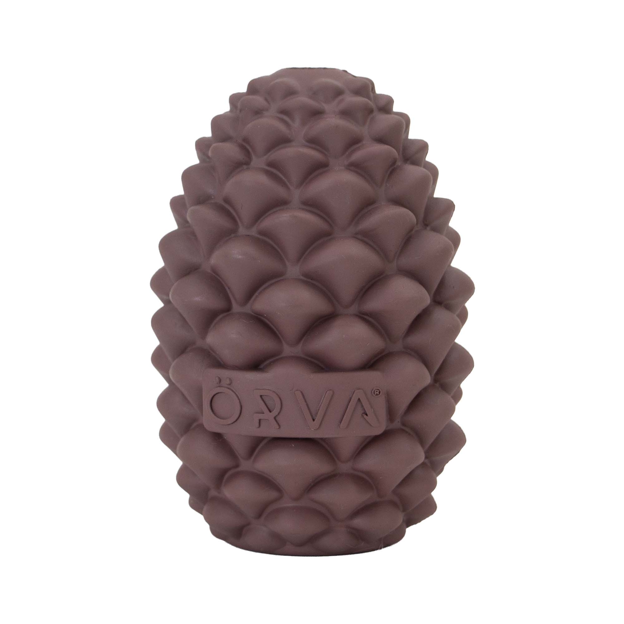 Ancol Örva large pine cone enrichment toy in plum rubber with ÖRVA on the side
